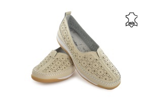 Kožne ženske espadrile 25197BE bež - Img 3