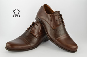 Kožne elegantne muške cipele 307-B braon - Img 4