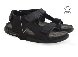 Kožne muške sandale 689012CR crne