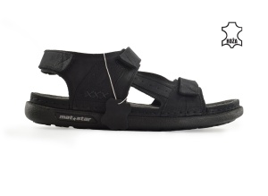 Kožne muške sandale 689012CR crne - Img 2