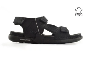 Kožne muške sandale 689012CR crne - Img 2