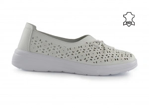 Kožne ženske espadrile 2794BL bele - Img 2
