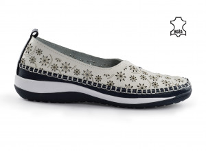 Kožne ženske espadrile 2922BL bele - Img 2