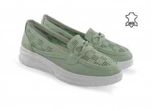 Kožne ženske espadrile 2789ZL zelene