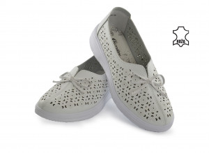 Kožne ženske espadrile 2794BL bele - Img 3