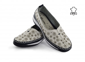 Kožne ženske espadrile 2922BL bele - Img 3