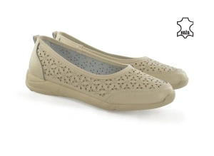 Kožne ženske espadrile 4029BE bež