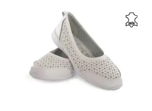 Kožne ženske espadrile 25224BL bele - Img 3