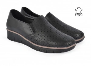 Kožne ženske espadrile 2652CR crne