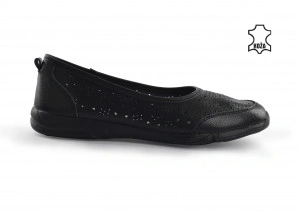 Kožne ženske espadrile 2954CR crne - Img 2
