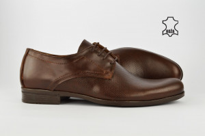 Kožne elegantne muške cipele 418-B braon - Img 2