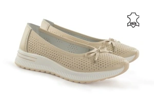 Kožne ženske espadrile 4135BE bež
