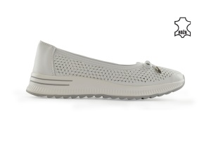 Kožne ženske espadrile 4135BL bele - Img 2