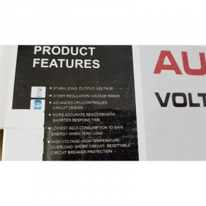 Stabilizator profesional relee PR1000D- AVR high protection & PDU 5 prize Schuko pe panou, display digital, AVR1000VA - Img 2