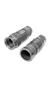Mufa F compresiune pentru cablu TV, cu garnitura cauciuc, filet interior -SET 10buc