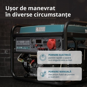 Generator pe benzina "Könner & Söhnen" KS 10000E-3 ATS - Img 5