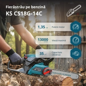 Fierăstrău pe benzină KS CS18G-14C - Img 2