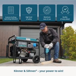 Generator pe gaz/benzina "Könner & Söhnen" KS 7000E G - Img 6