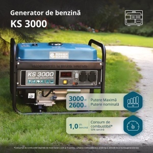 Generator pe benzina "Könner & Söhnen" KS 3000 - Img 2