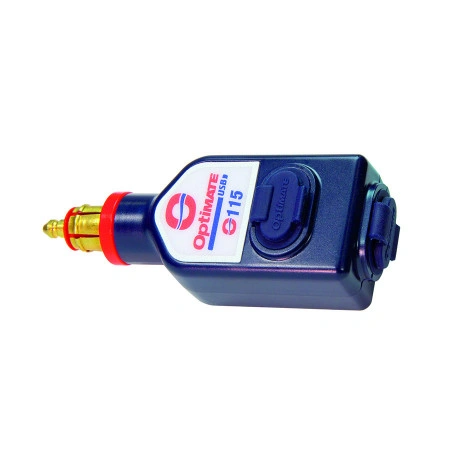 OptiMATE O-115 kettős USB töltő, egyenes csatlakozó dugóval (DIN Ø12mm) - Img 5