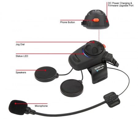 SENA SMH-5 Bluetooth sztereó kommunikációs szett univerzális mikrofon kittel - Img 8