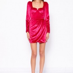 Rochie cu cupe din catifea elastica