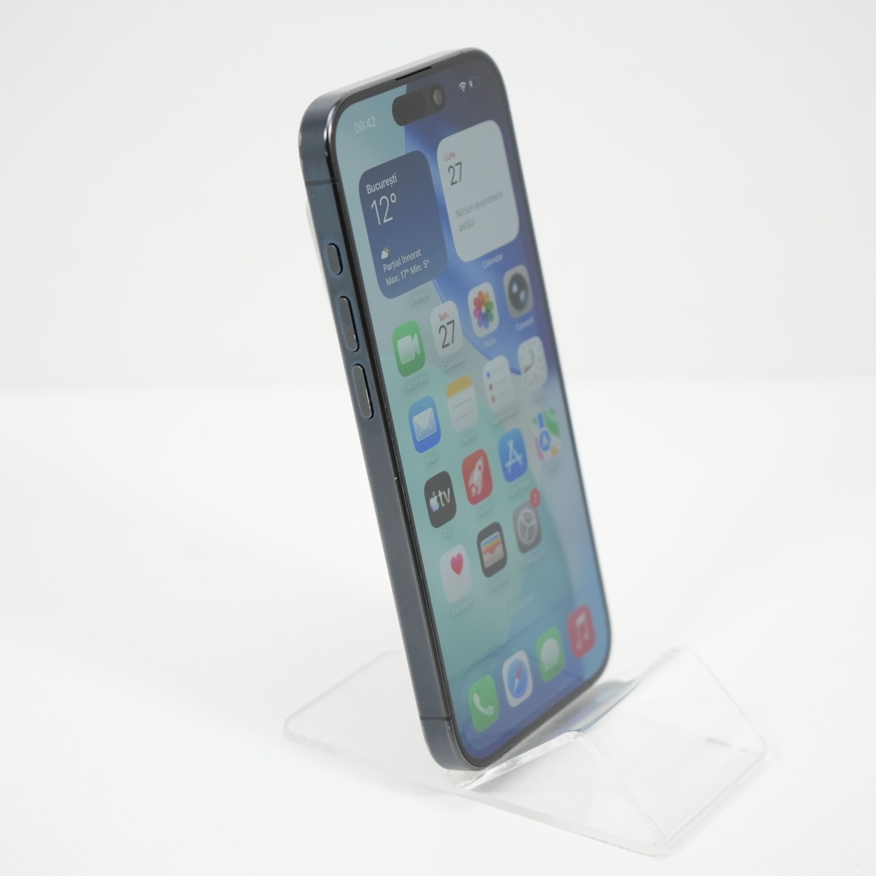 Telefon Apple iPhone 15 Pro 256GB Doar e-SIM, Blue Titanium - imagine 4