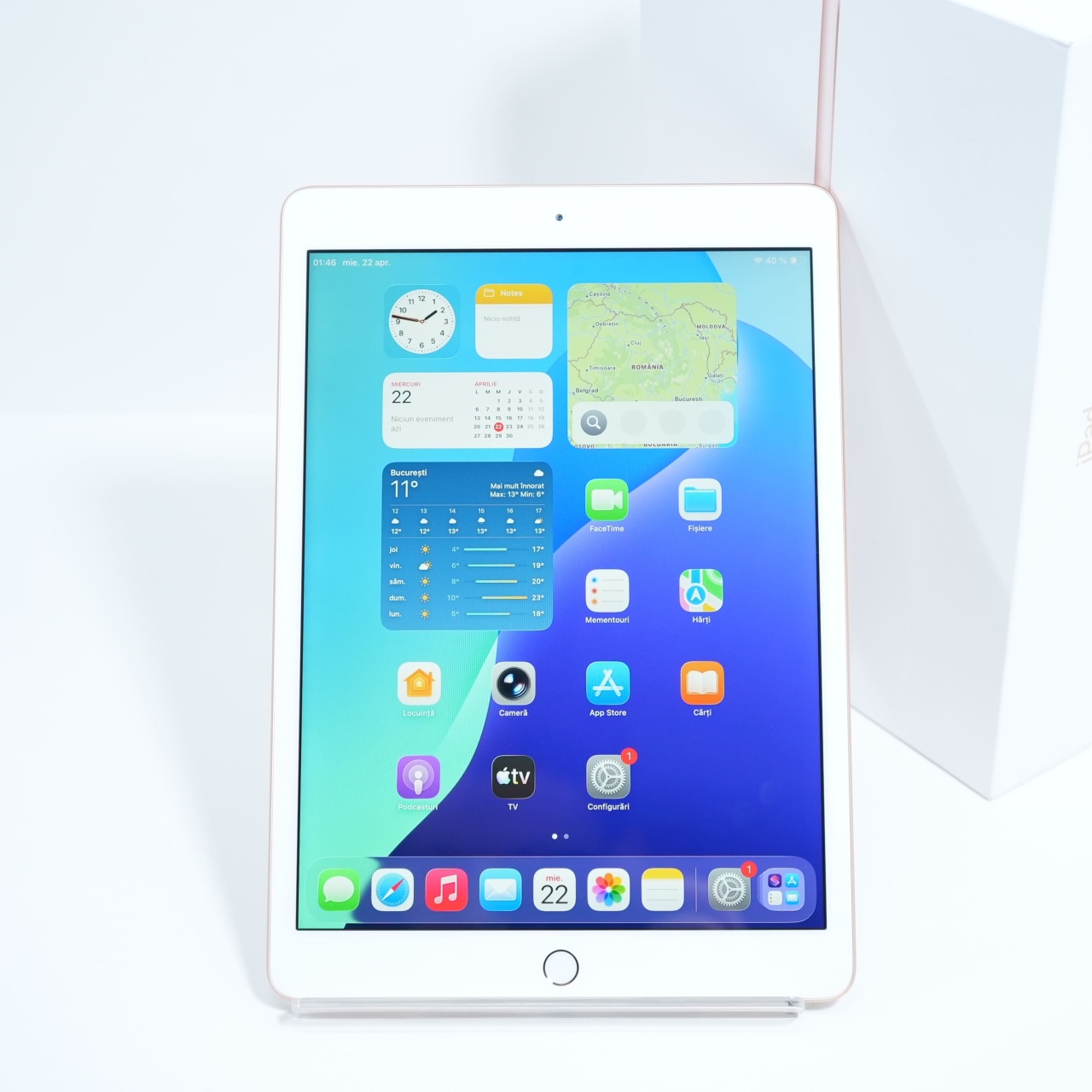 Tableta Apple iPad 10.2 (2020) 32GB, 3GB, Gold - imagine 6