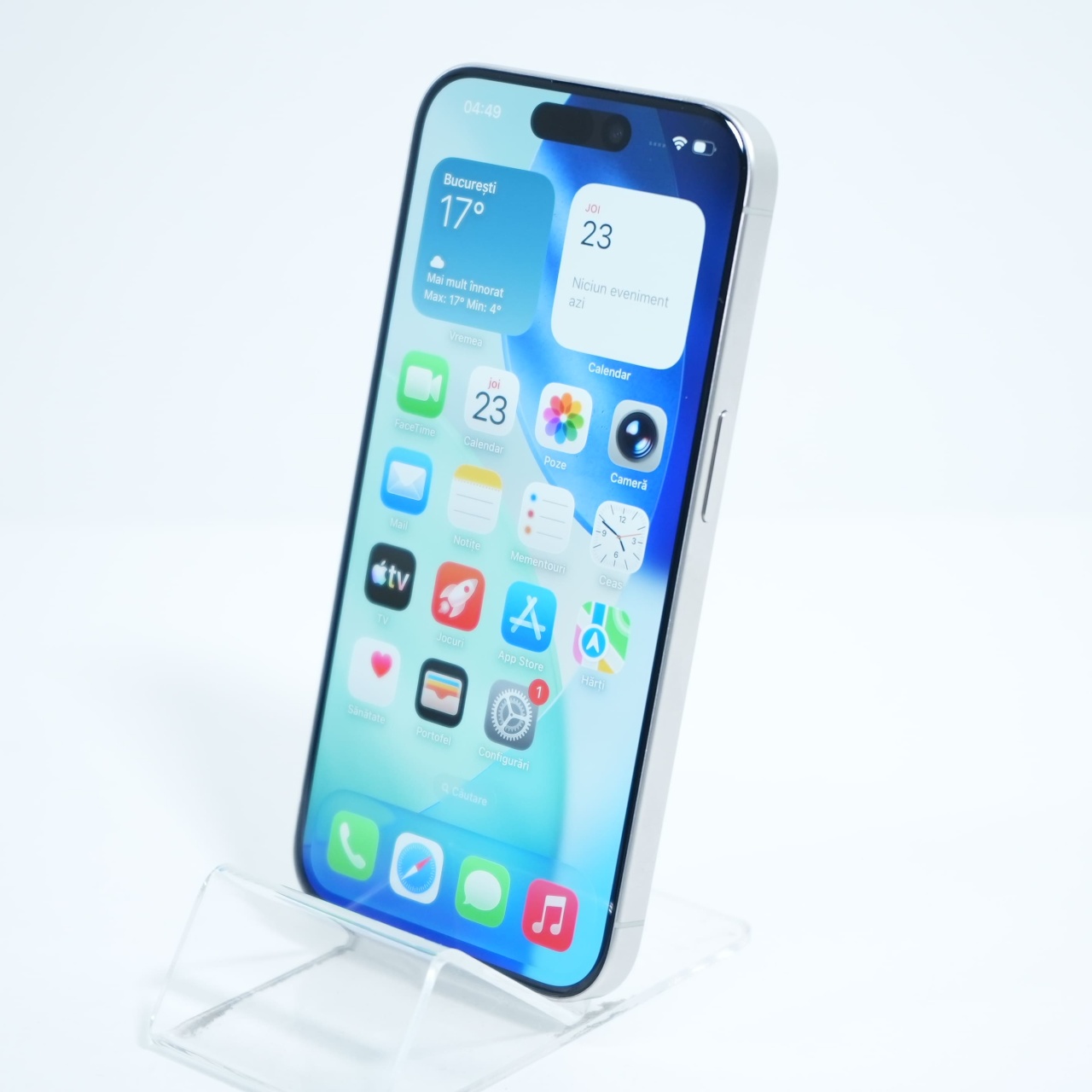 Telefon Apple iPhone 15 Pro 128GB, White Titanium - imagine 3