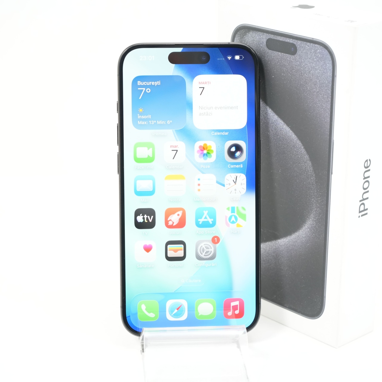 Telefon Apple iPhone 15 Pro 256GB, Black Titanium - imagine 2