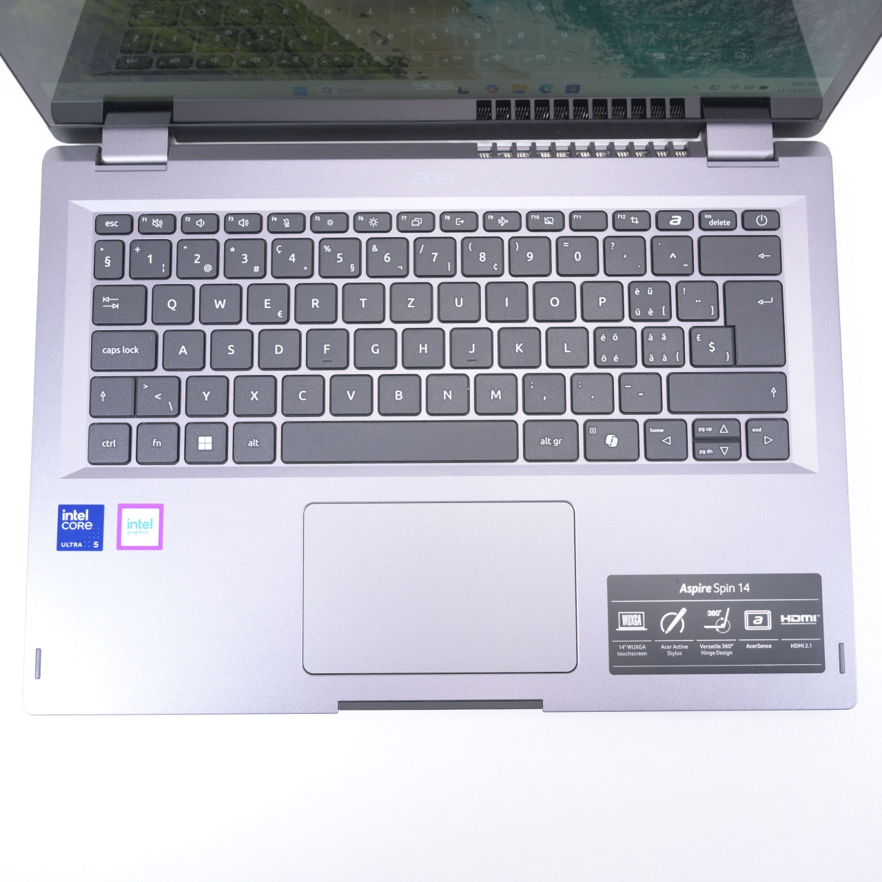 Laptop Acer Aspire Spin 14 (ASP14-52MTN), Intel Core Ultra 5 115U, 14", 16 GB DDR5, SSD de 512 GB, Intel Graphics - imagine 4