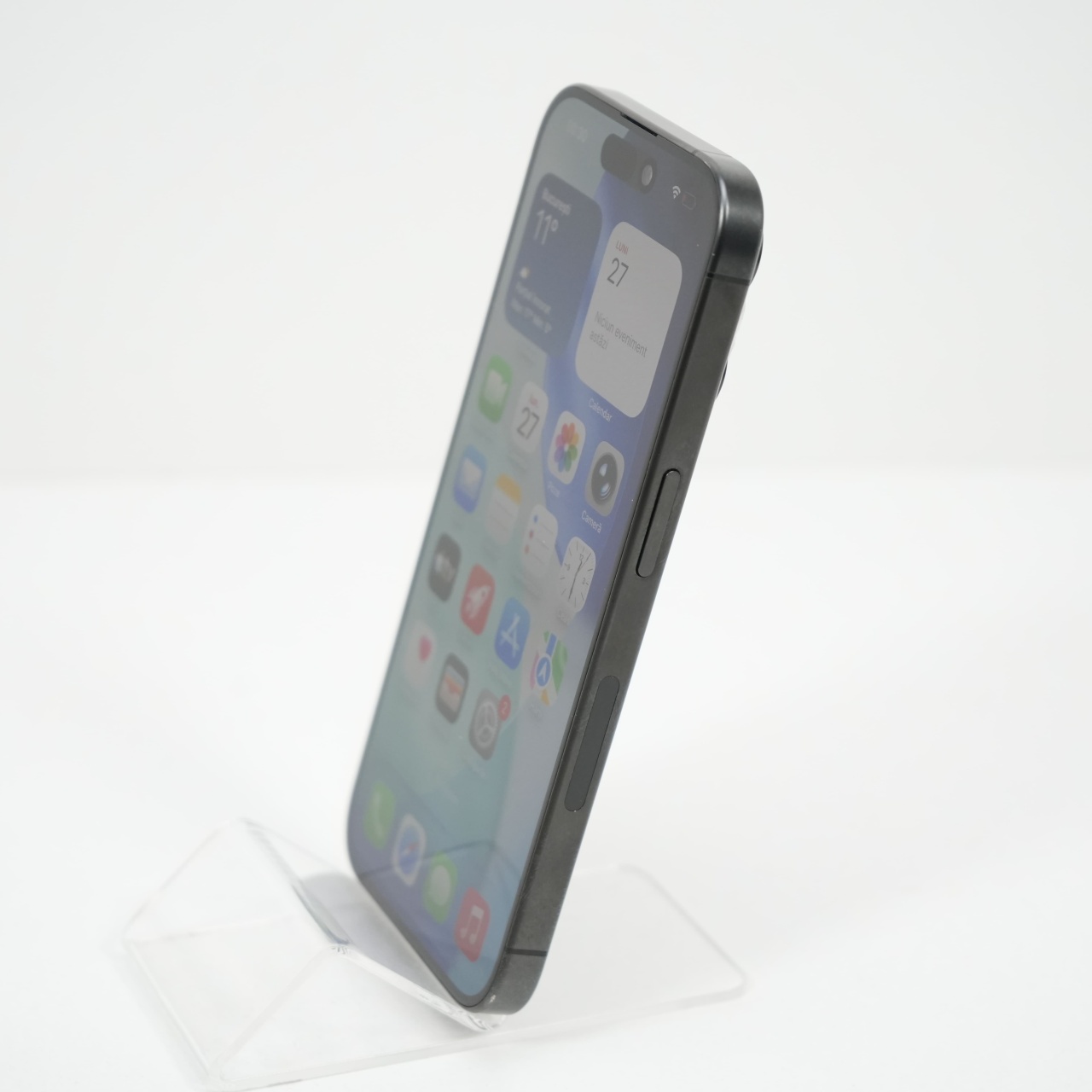 Telefon Apple iPhone 15 Pro 256GB Doar e-SIM, Black Titanium - imagine 3