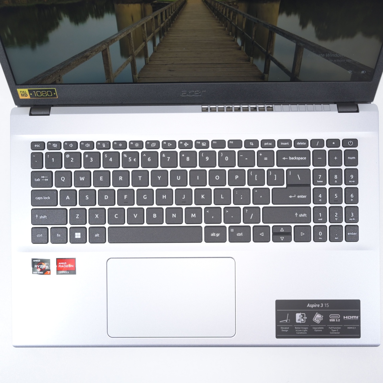 Laptop Acer Aspire 3 15 (A315-44P-R5AZ), AMD Ryzen 7 5700U, 15.6
