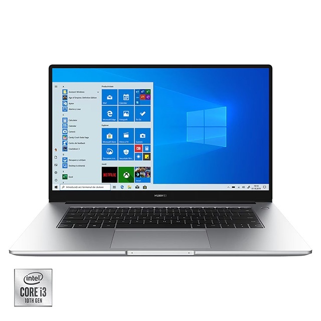 Laptop Huawei MateBook D15 (BoB-WAI9Q), Intel Core i3-10110U, 15.6