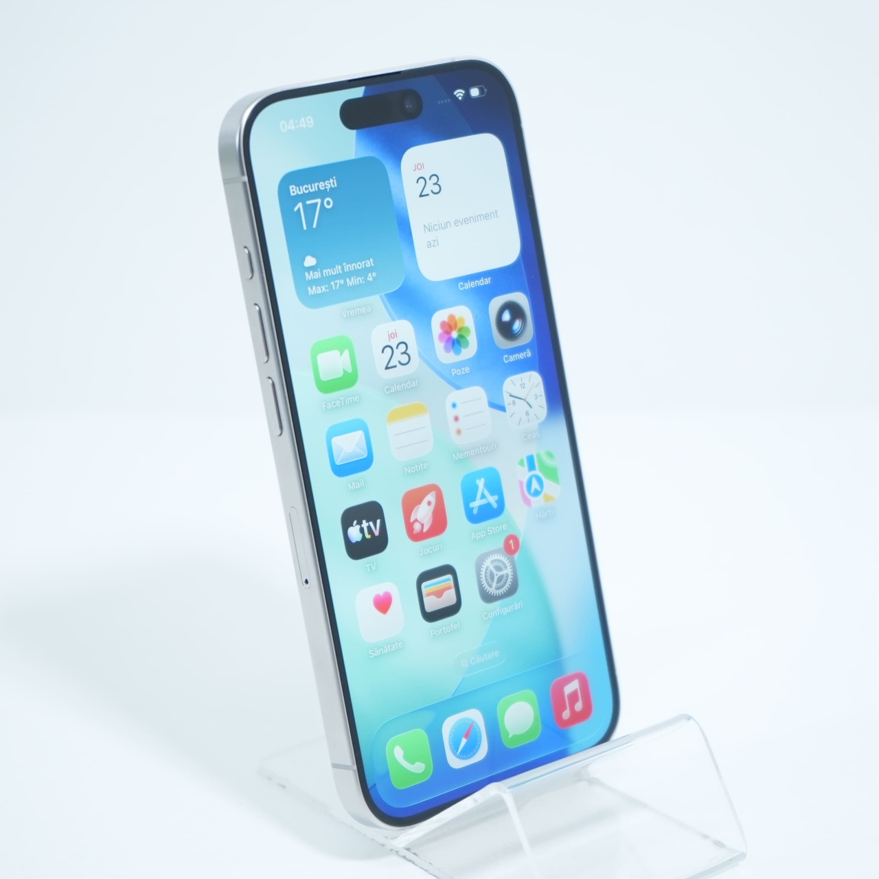 Telefon Apple iPhone 15 Pro 128GB, White Titanium - imagine 4