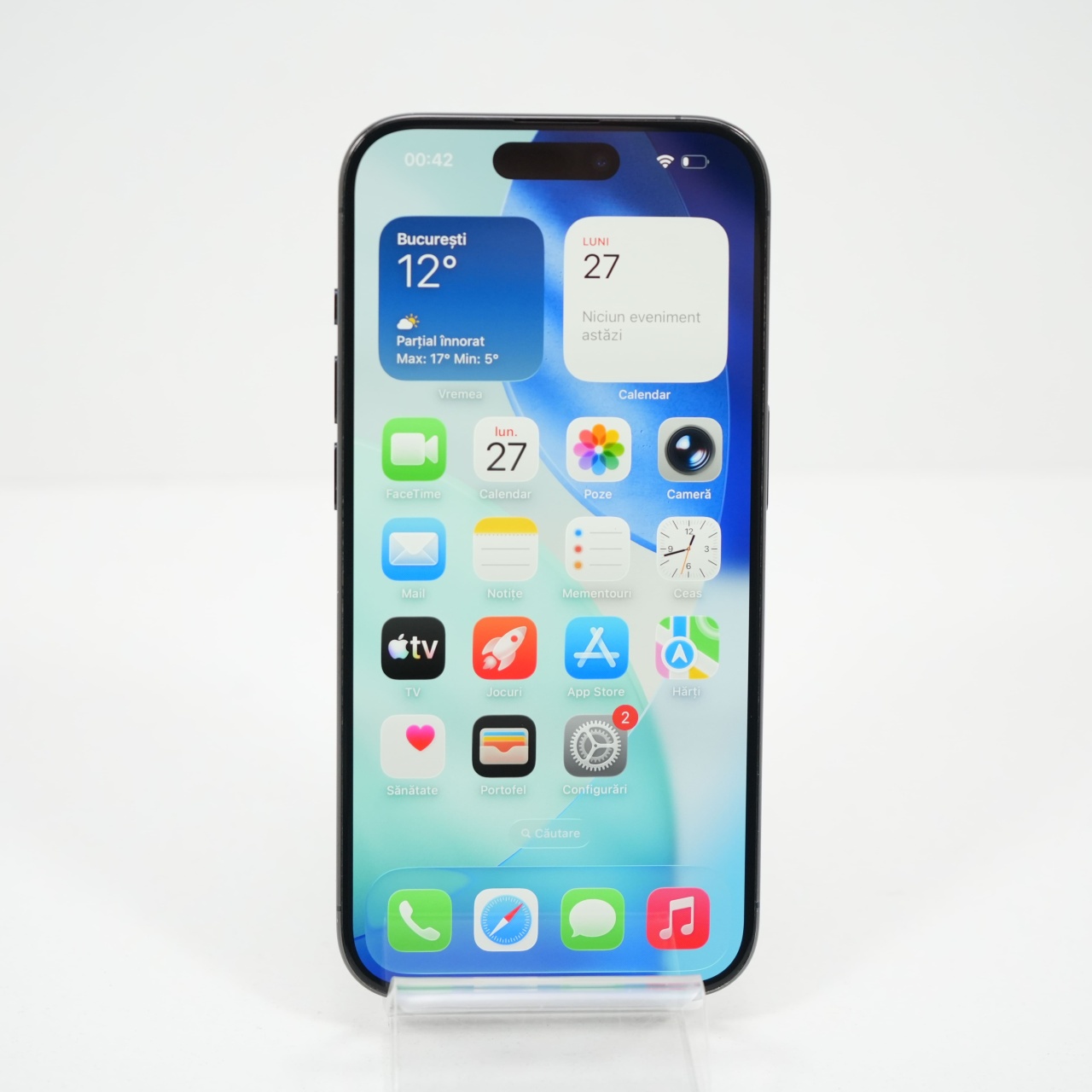 Telefon Apple iPhone 15 Pro 256GB Doar e-SIM, Blue Titanium - imagine 2