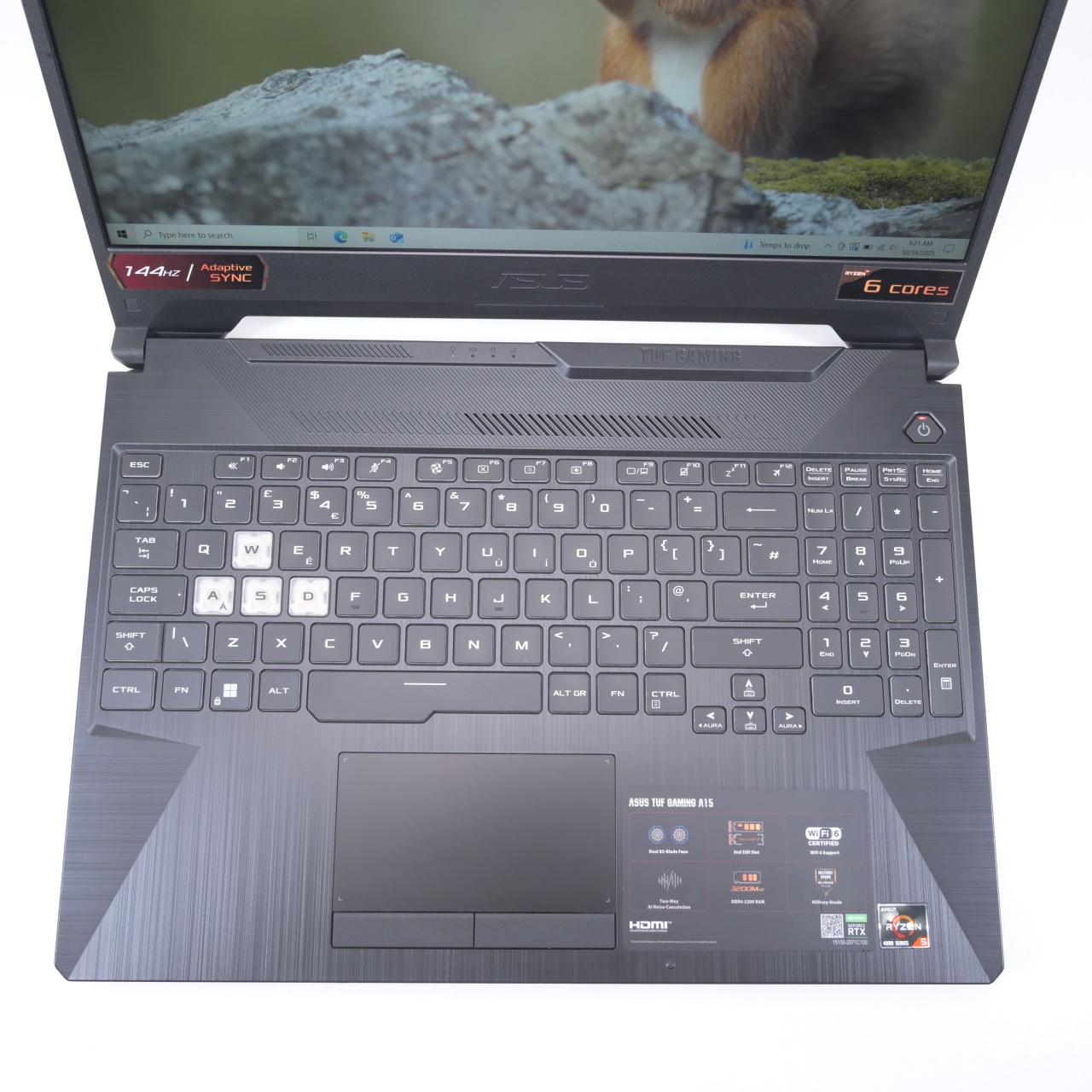 Laptop Asus Tuf Gaming A15 (FA506IC-HN042W), AMD Ryzen 5 4600H, 15.6