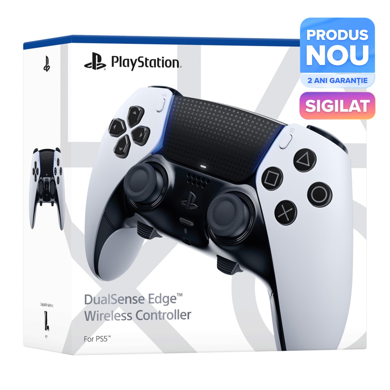 Controller wireless Sony DualSense Edge pentru PlayStation 5 (PS5), White - Imagine 2
