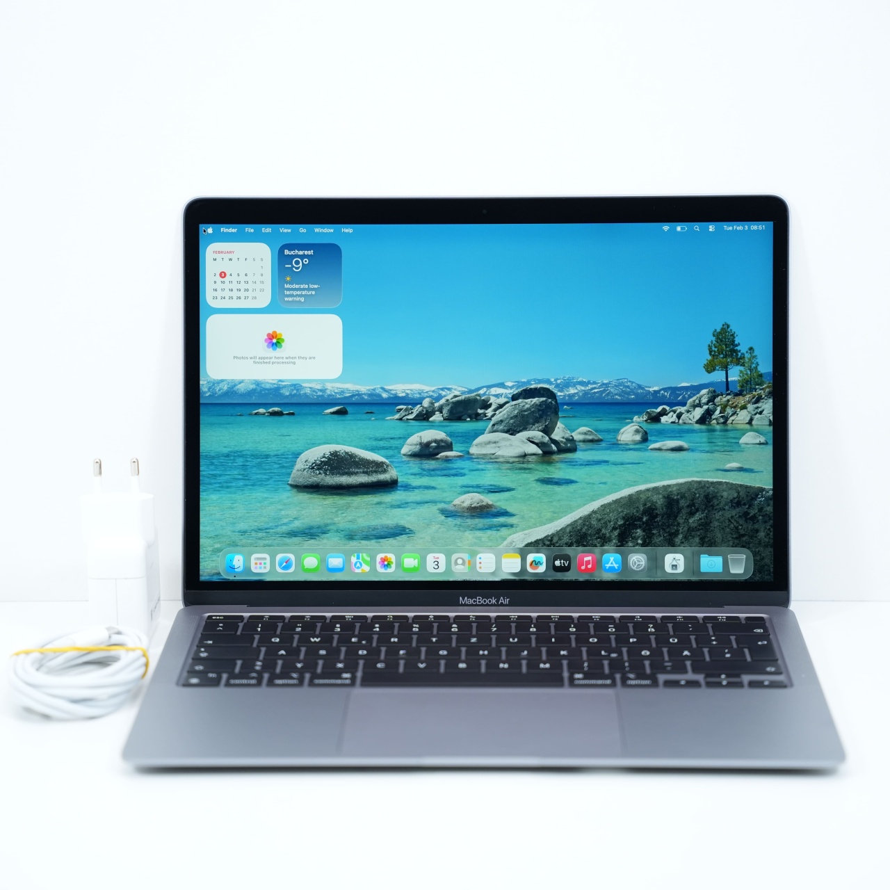 Laptop Apple Macbook Air M1 2020 (A2337), Apple M1, 13.3", Rezolutie 2560x1600, 8 GB DDR4, SSD de 256 GB, Apple M1 - imagine 8