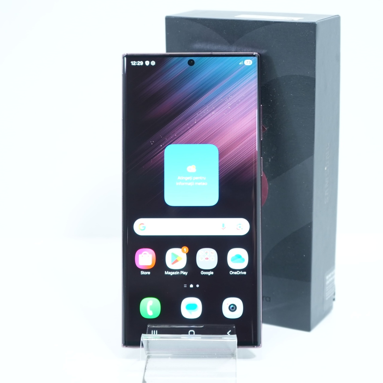 Telefon Samsung Galaxy S22 Ultra 128GB, Burgundy - imagine 8