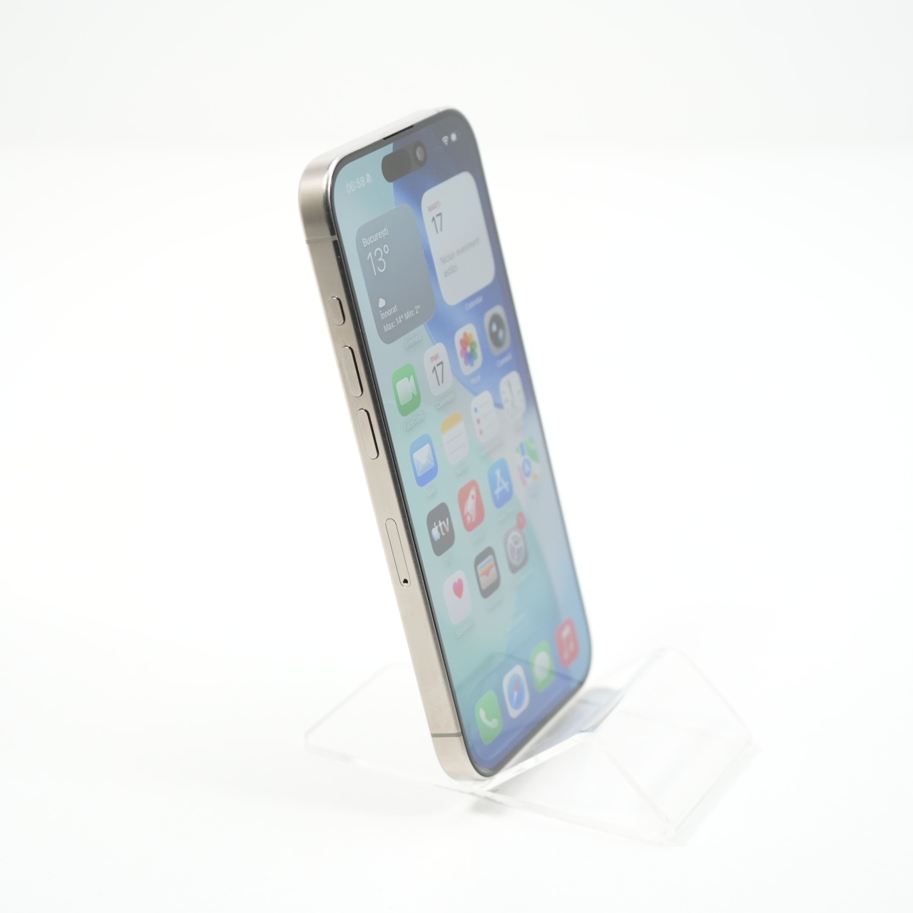 Telefon Apple iPhone 15 Pro 128GB, Natural Titanium - imagine 3