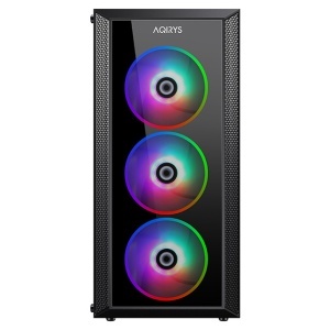 Unitate Pc Aqirys Aqirys Rigel Argb, Intel Core i5-9400F, 16 GB DDR4, HDD de 1 TB, SSD de 128 GB, Nvidia GeForce GTX 1050 Ti