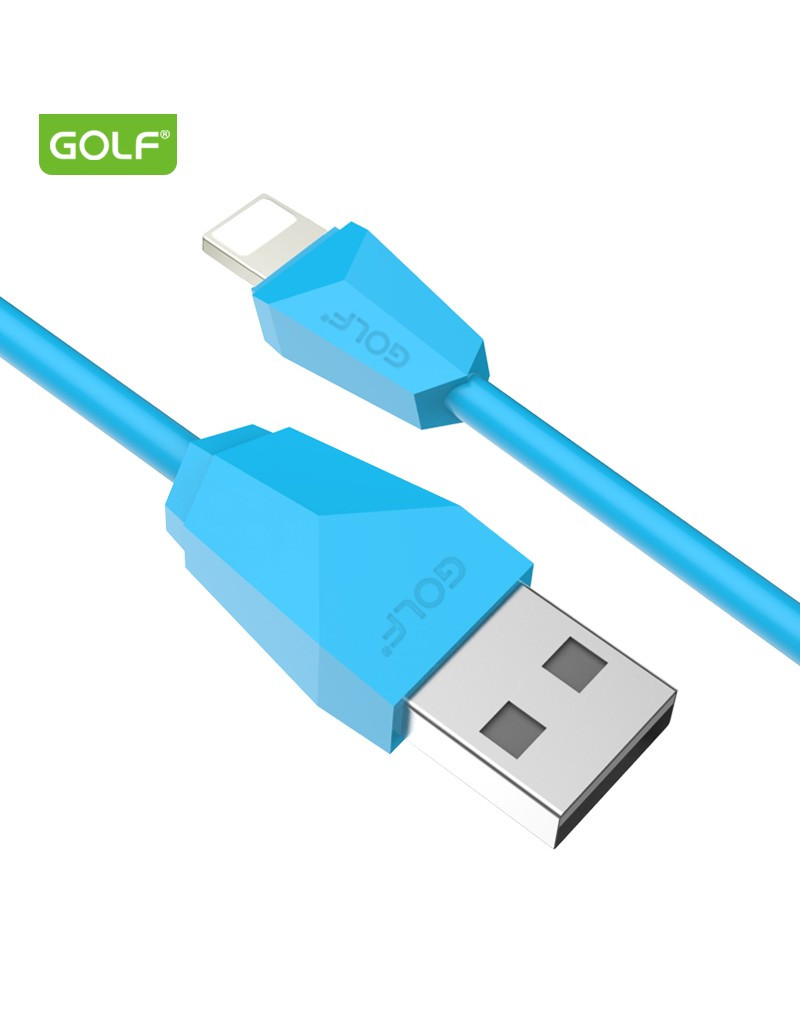 Cablu USB iPhone 5 / 6 / 7 Golf Diamond Sync ALBASTRU GC-27i