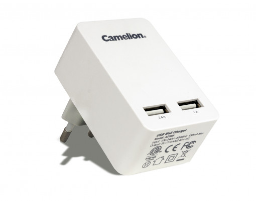 Camelion Germania alimentator de la retea (230V) la 2 x USB 1x1A 1x2,4A AD569-DB