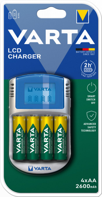 Varta incarcator LCD Charger 57070.201401 cu 4 canale AA (R6) / AAA (R3) 12V si USB (1/2)