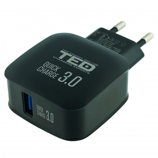 Alimentator (Incarcator) de la retea (230V) la 1 x USB 3.0A FAST Charge Travel A10 / TED500086
