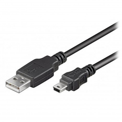 Cablu USB tata la mini USB 1,5 ml. negru TED500949 / Vr-Alx-2B038
