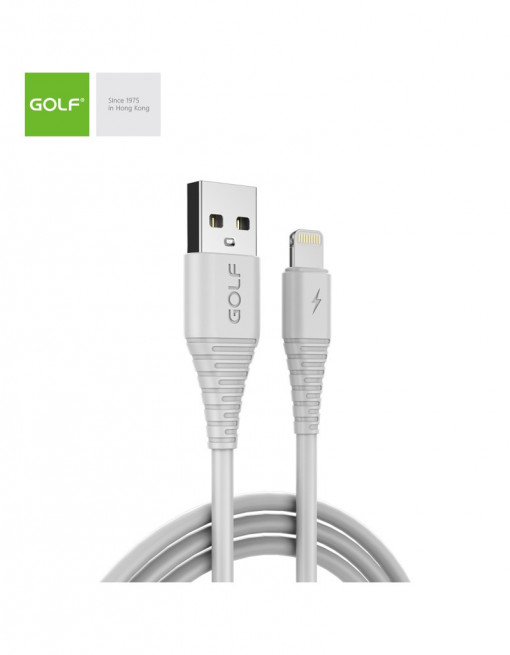Cablu USB iPhone 5 / 6 / 7 Golf Flying Fish Fast Cable 3A ALB GC-64i