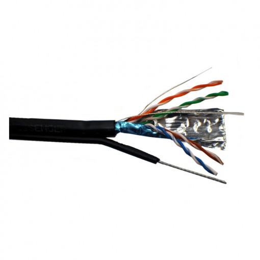 Cablu CAT5 FTP cu sufa CUPRU SOLID 305m