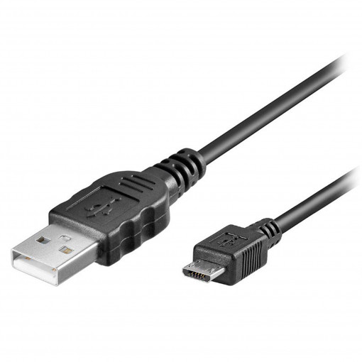 Cablu USB la micro USB negru 1 ml. TED284864